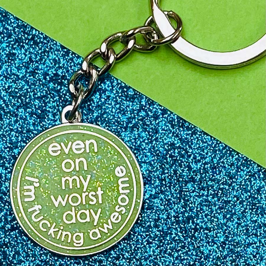 You Are Awesome Enamel Keyring