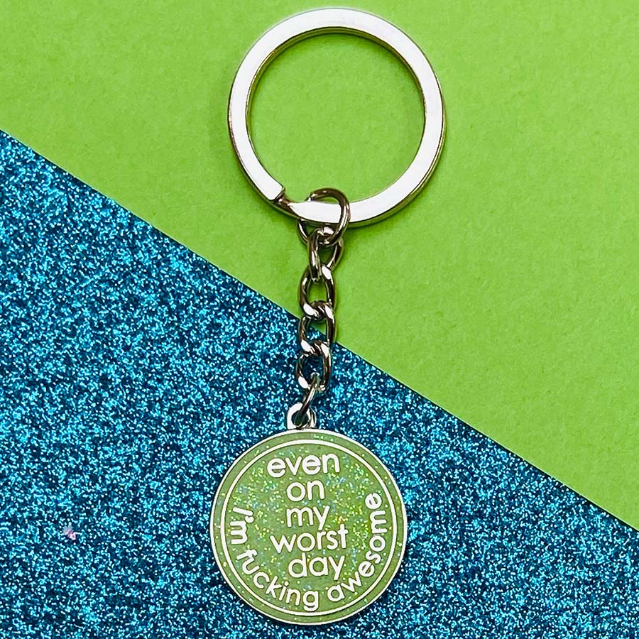 Even On My Worst Day I'm Fucking Awesome Keyring & Chocolate Gift Set