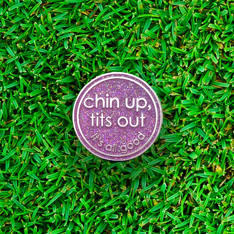 Chin Up Tits Out Golf Ball Marker
