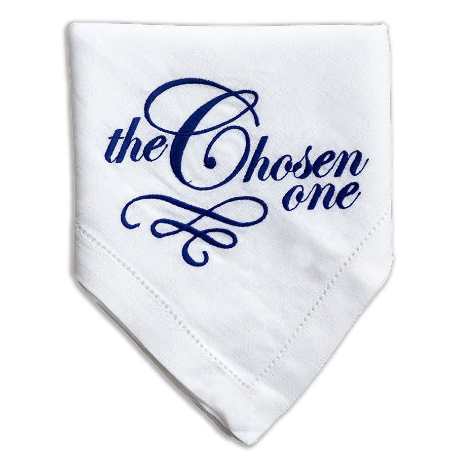 The Chosen One Embroidered French Linen Napkin