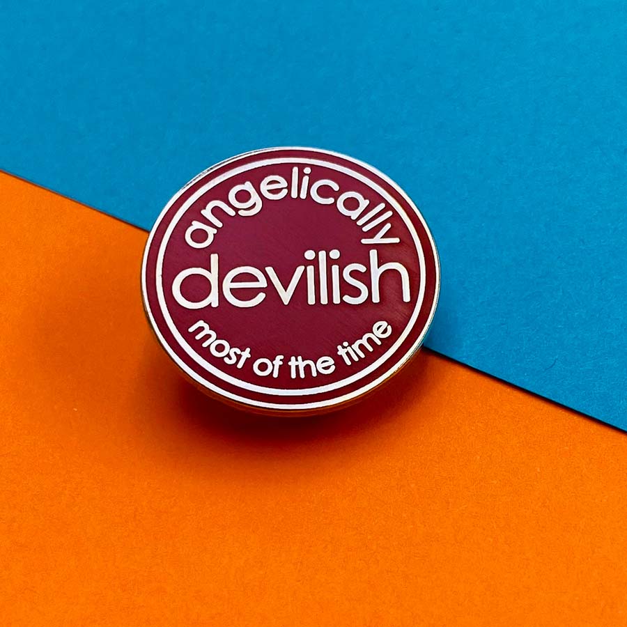 Angelically Devilish Enamel Pin