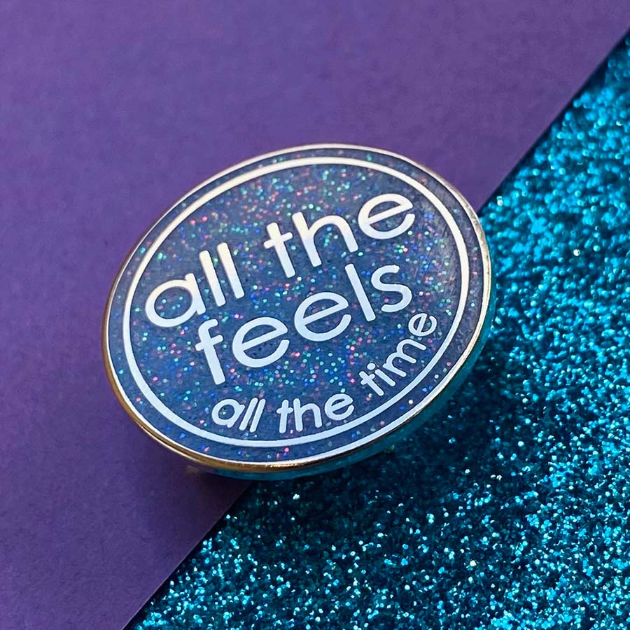 All The Feels Glitter Enamel Pin