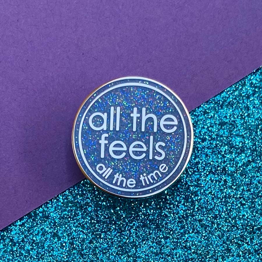 All The Feels Glitter Enamel Pin