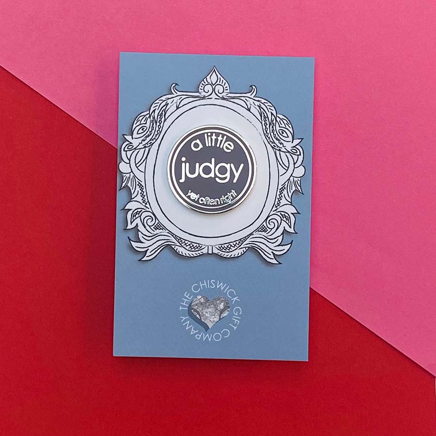 A Little Judgy (yet often right) Enamel Pin