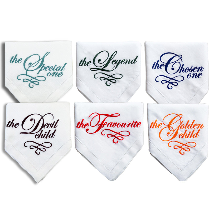 The Special One Embroidered French Linen Napkin