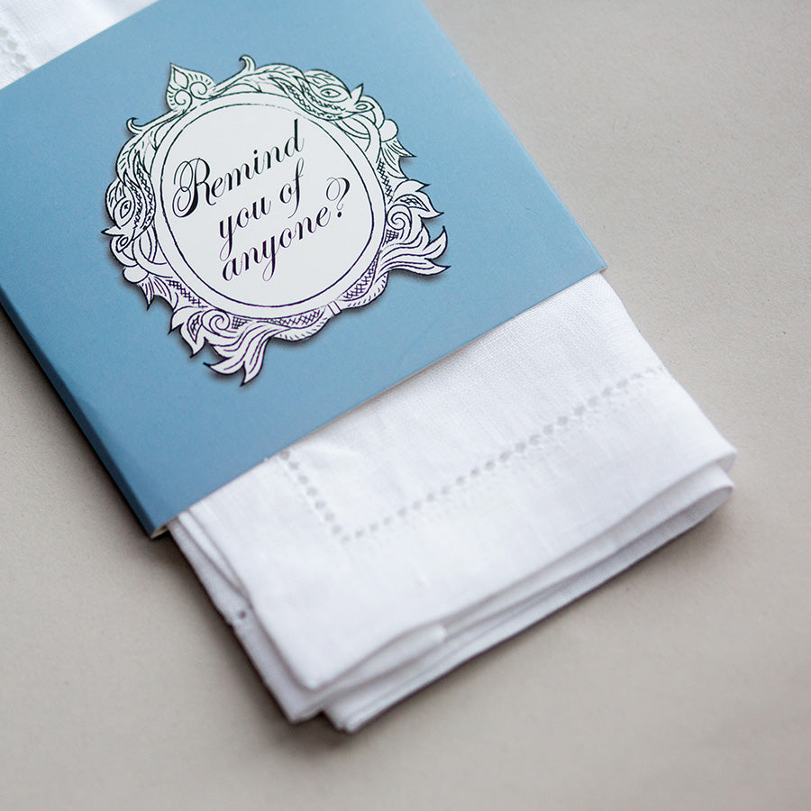 Somewhat Sweary & Remarkably Articulate Embroidered French Linen Napkin