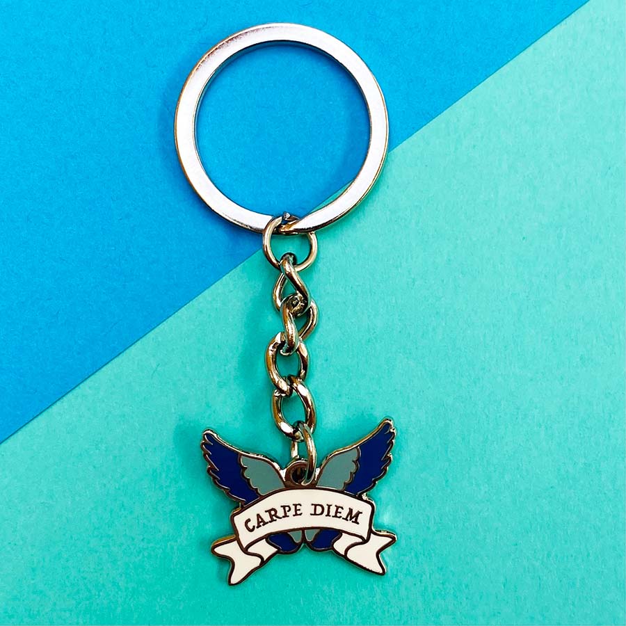 Seize The Day Latin Motto Keyring