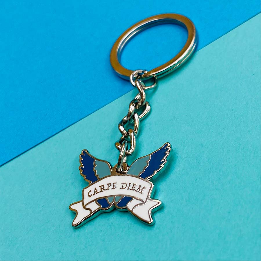 Seize The Day Latin Motto Keyring