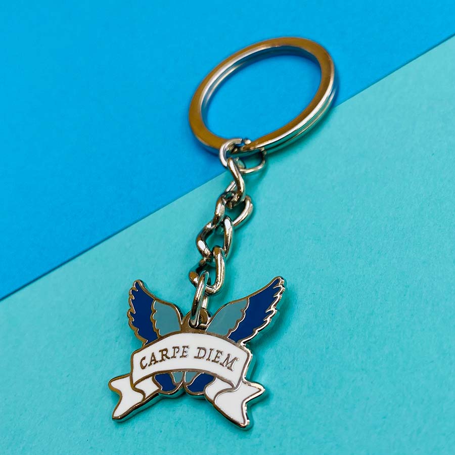 Seize The Day Latin Motto Keyring