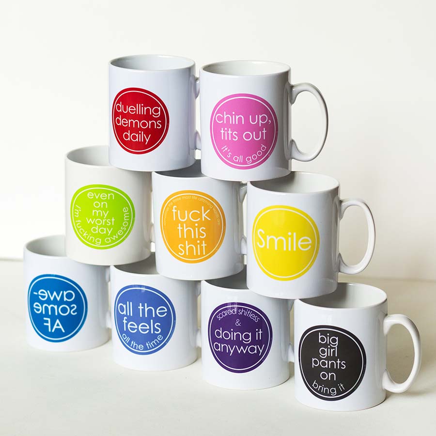 Scared Shitless & Doing It Anyway - Mug with Keyring Gift Set