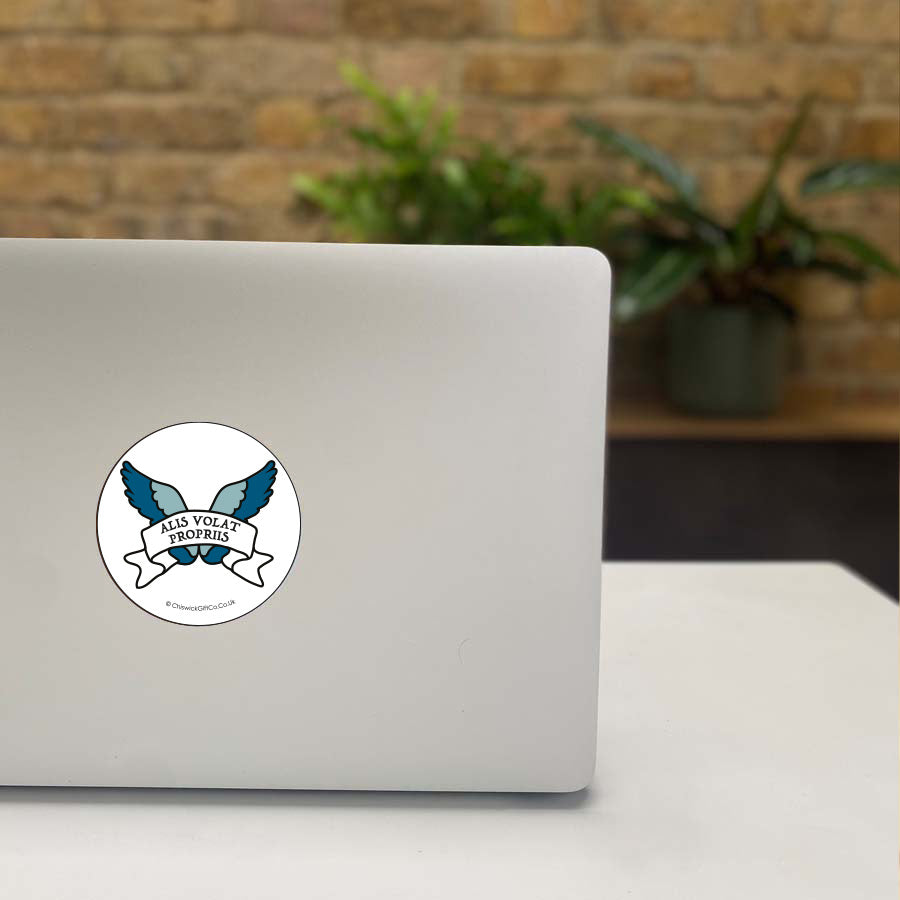 She Fiies With Her Own Wings Vinyl Sticker