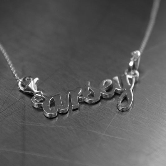 Arsey Chunky Sterling Silver Bag Charm