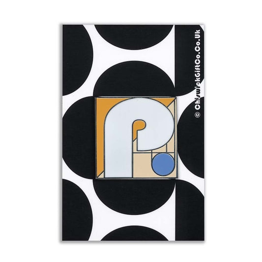 Initial P Enamel Pin