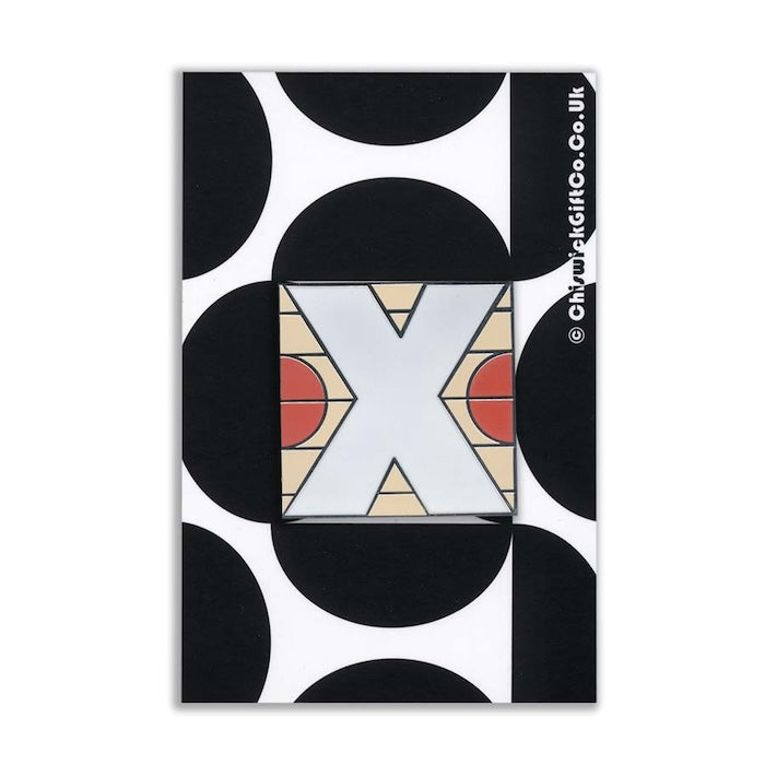 Initial X Enamel Pin