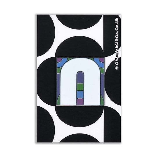 Initial N Enamel Pin