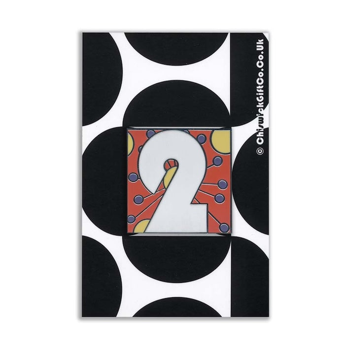 Number 2 Enamel Pin