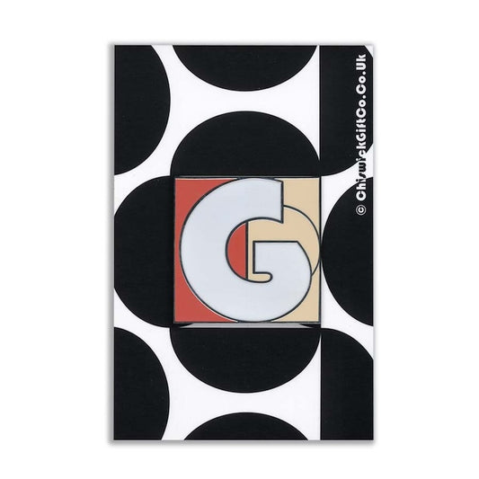 Initial G Enamel Pin