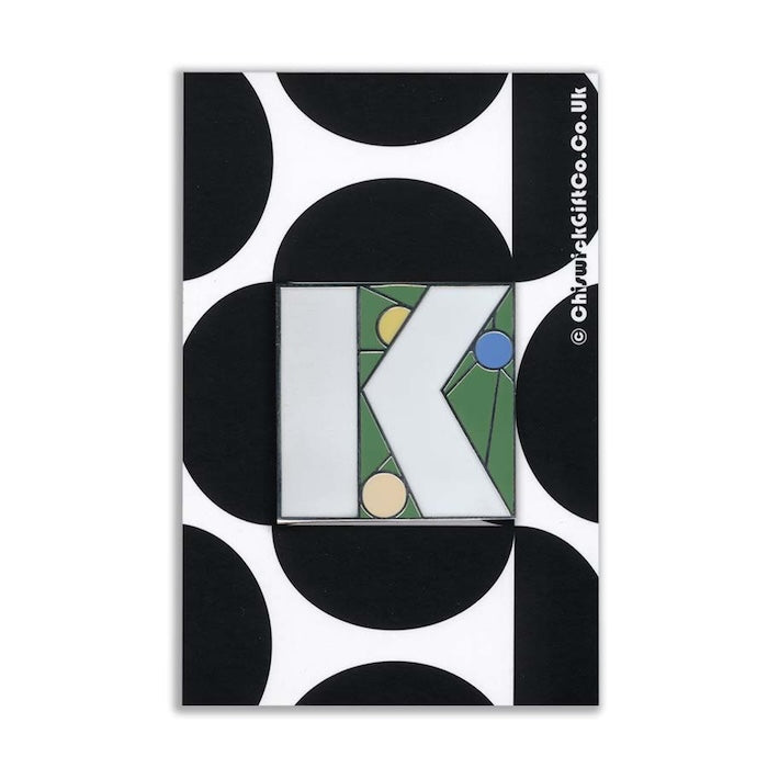 Initial K Enamel Pin