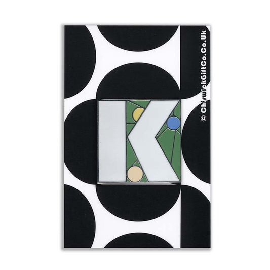 Initial K Enamel Pin