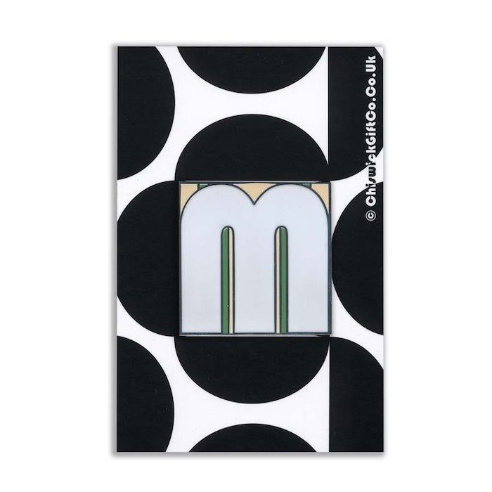 Initial M Enamel Pin
