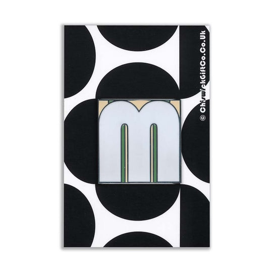 Initial M Enamel Pin