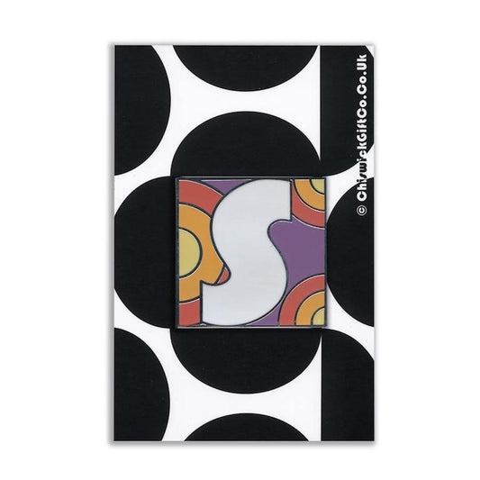 Initial S Enamel Pin