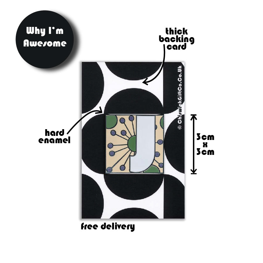 Initial C Enamel Pin