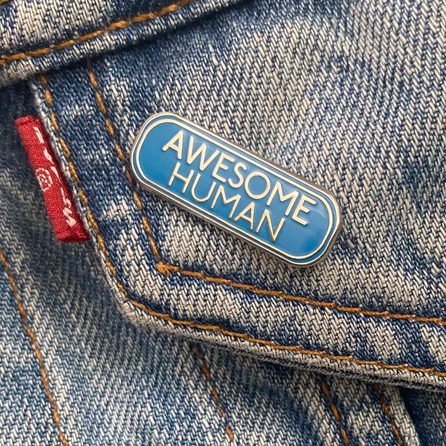Awesome Human Enamel Pin