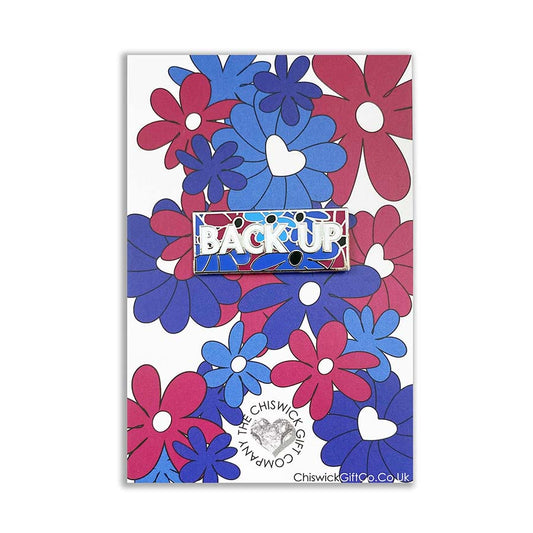 Back Up - Angry Flowers Enamel Pin