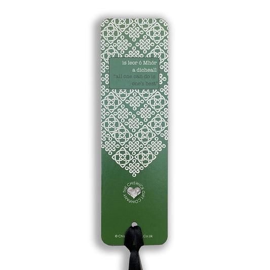 Irish Bookmark - is leor ó Mhór a dícheall - All One Can Do is One's Best