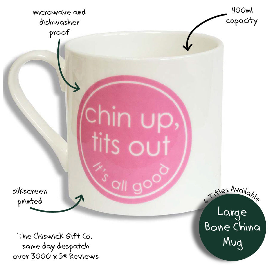 Large Porcelain Chin Up, Tits Out Mug