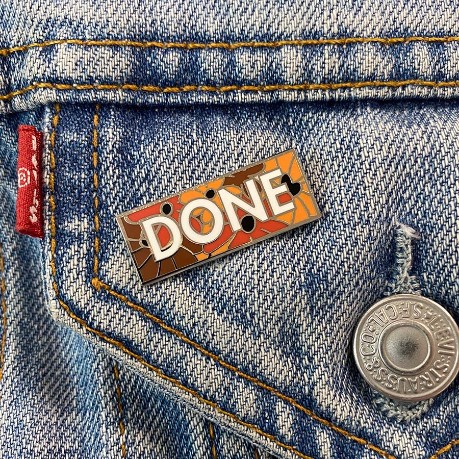 Done - Angry Flowers Enamel Pin