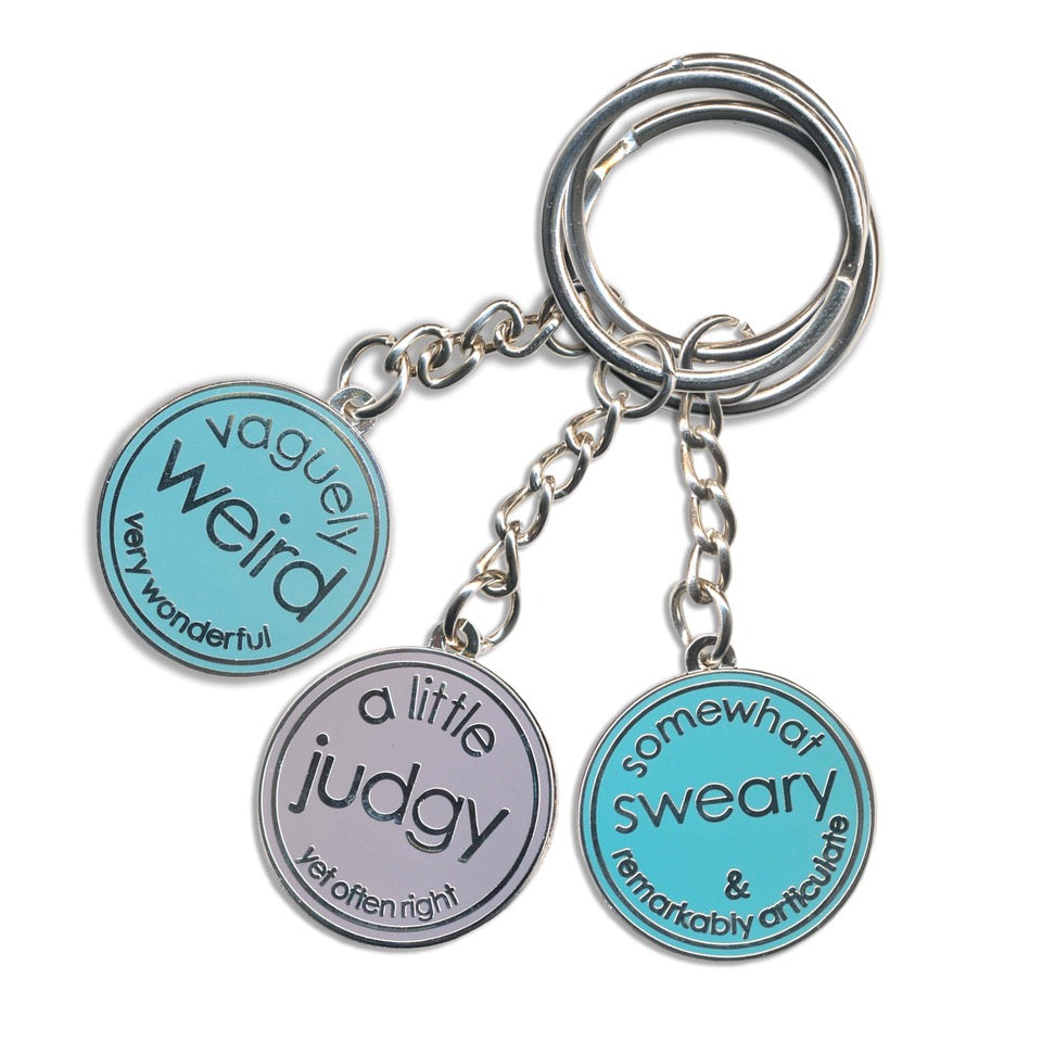 Set of Three Best Selling Remind You Keyrings
