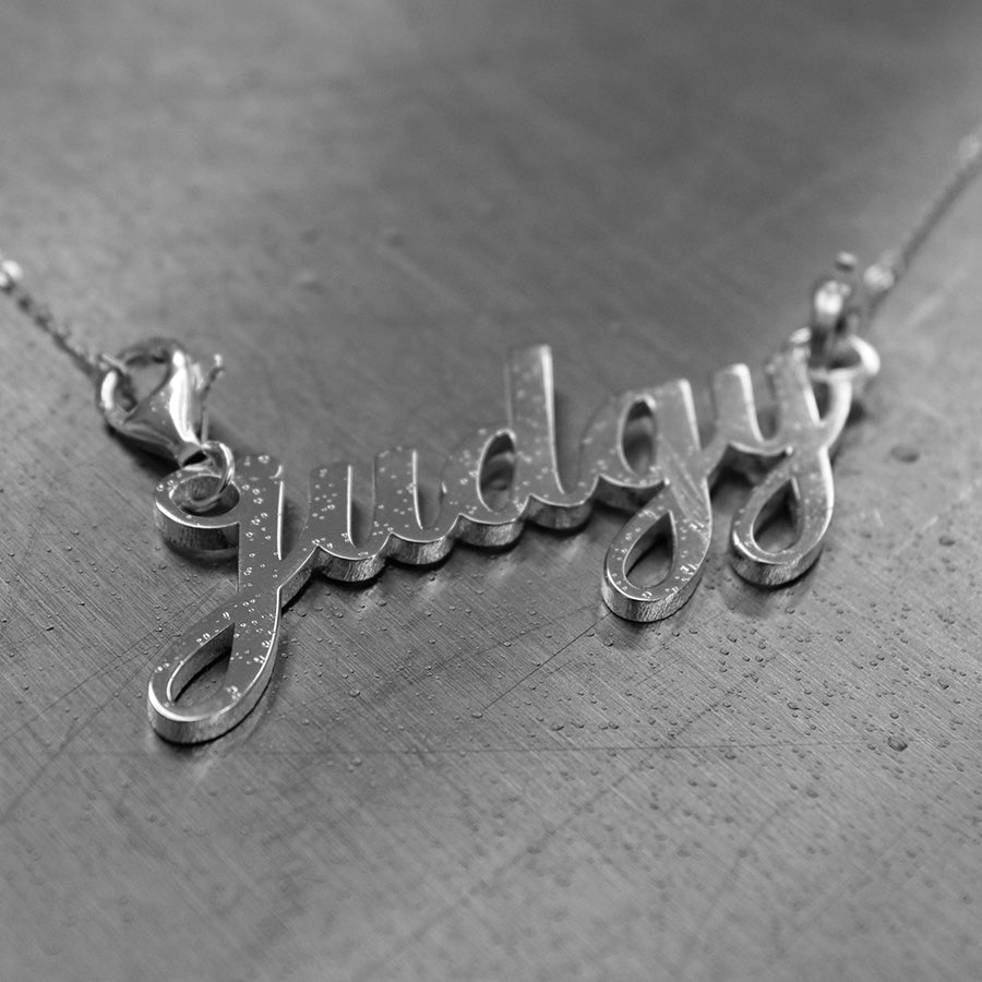 Judgy Solid Sterling Silver Pendant | Bag Charm