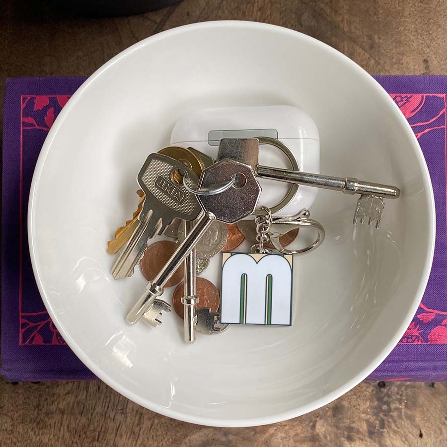 Initial M Keyring/Bag Charm