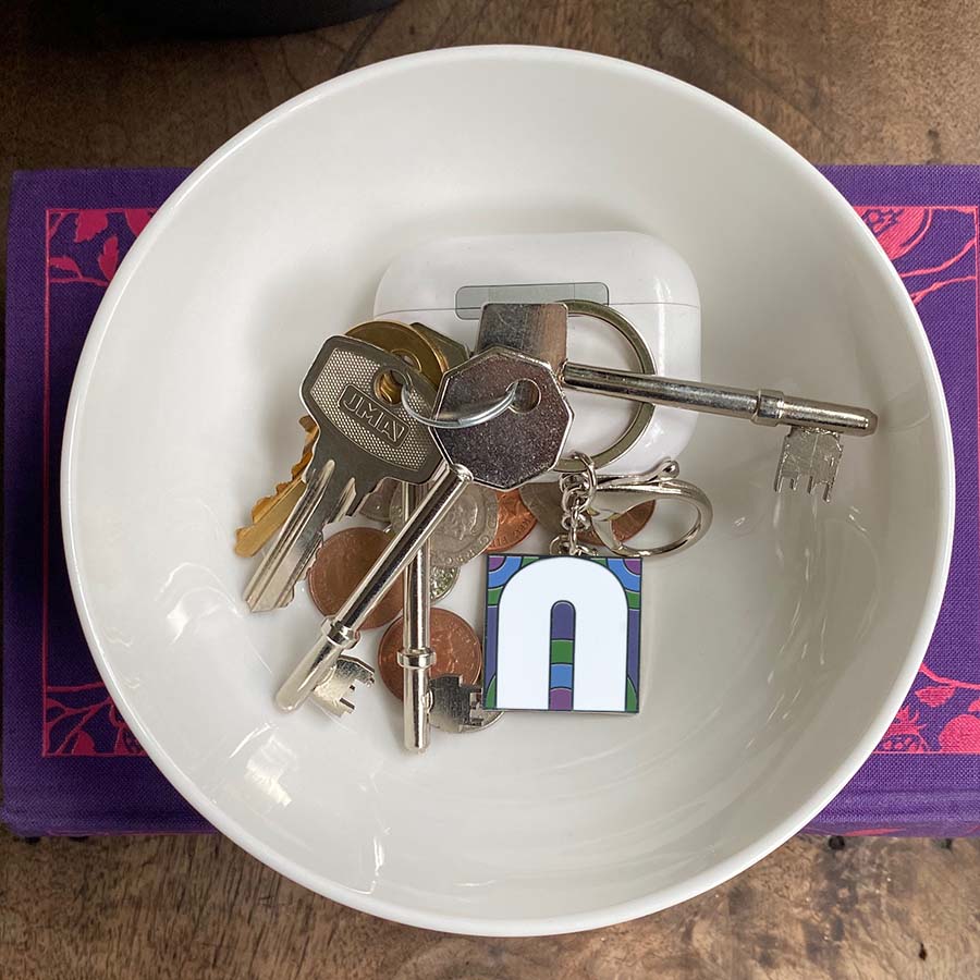 Initial N Keyring/Bag Charm
