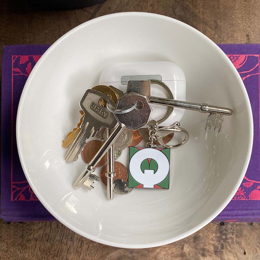 Initial Q Keyring/Bag Charm