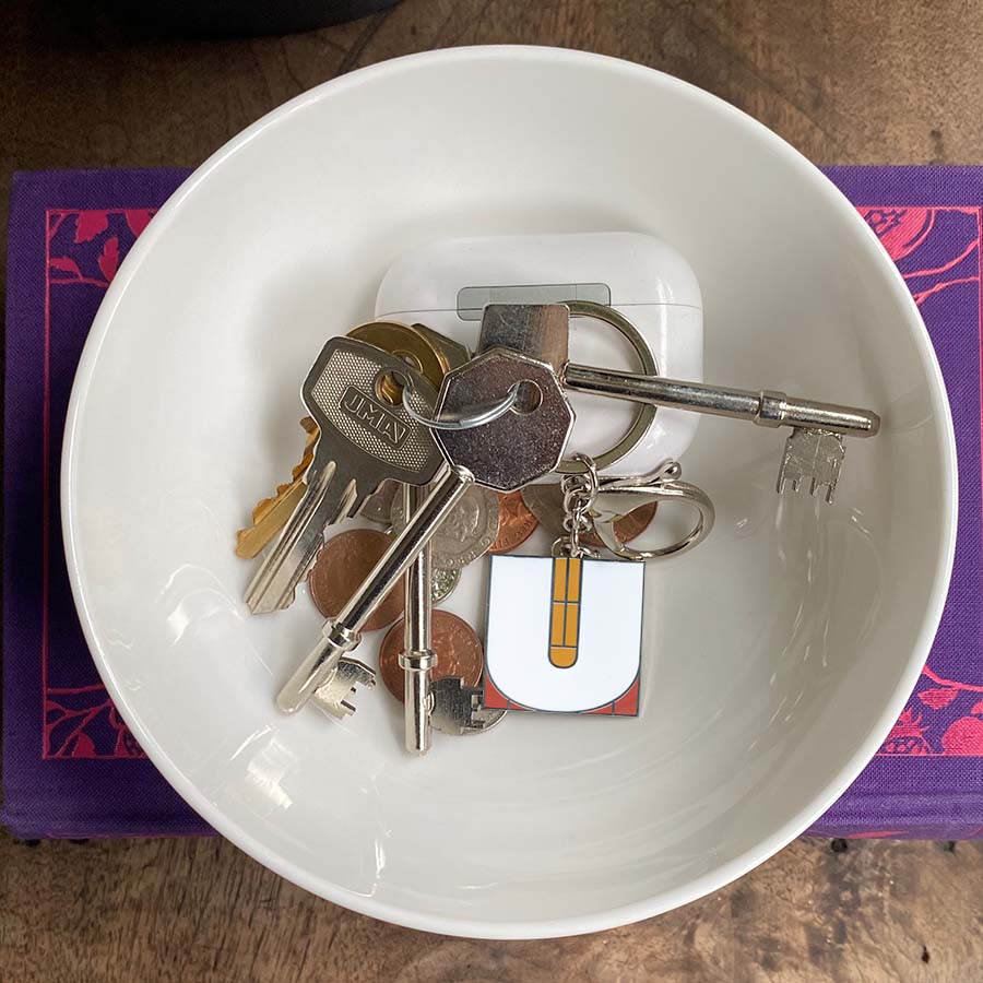 Initial U Keyring/Bag Charm