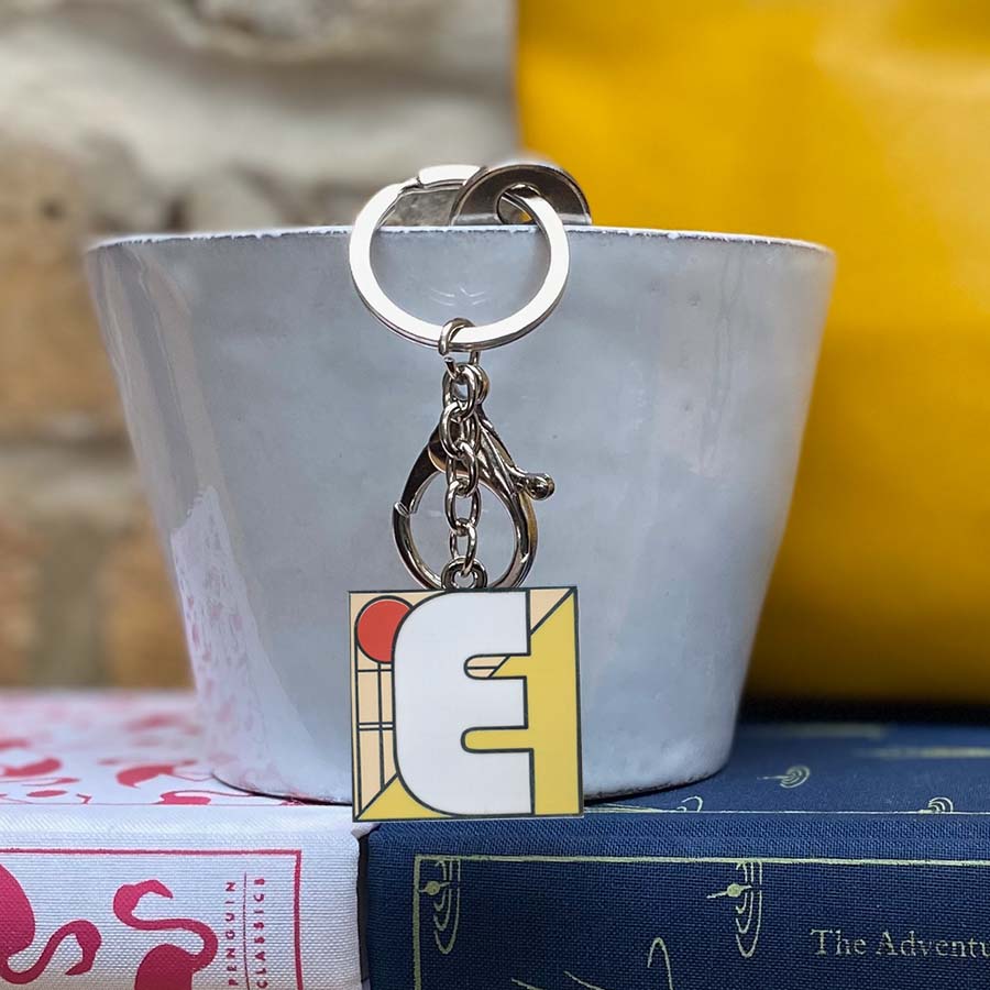 Initial E Keyring/Bag Charm