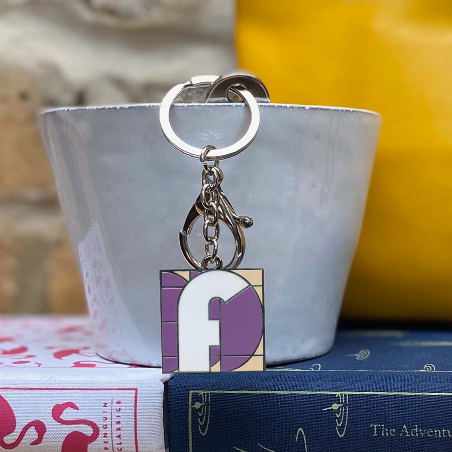 Initial F Keyring/Bag Charm