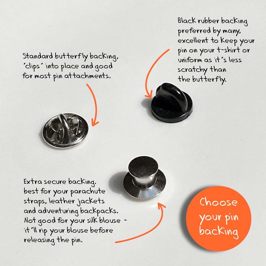 choice of backing clasps