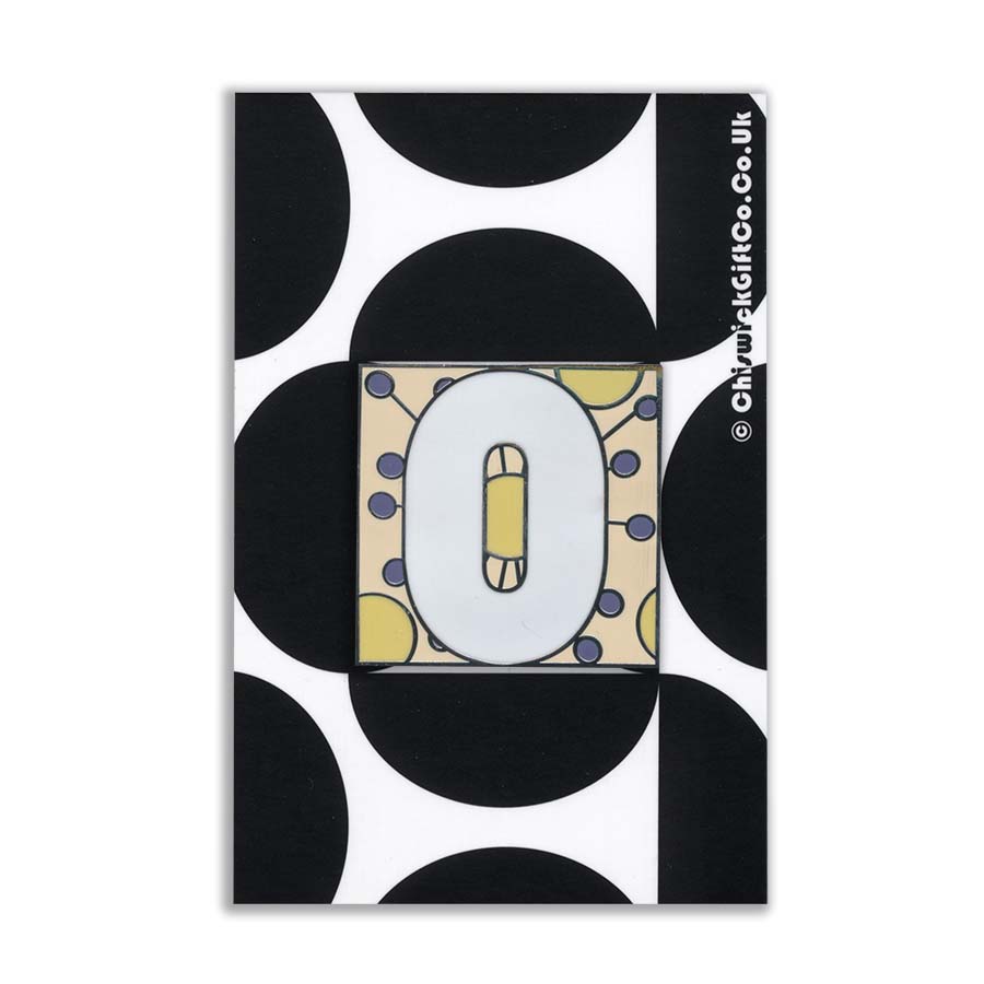 Number 0 Enamel Pin