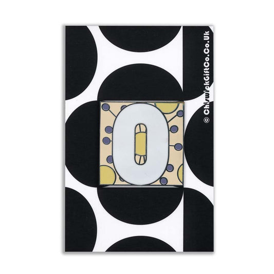 Number 0 Enamel Pin