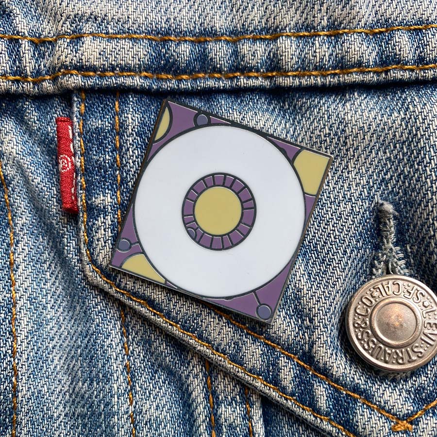 Initial O Enamel Pin