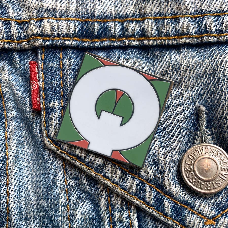 Initial Q Enamel Pin