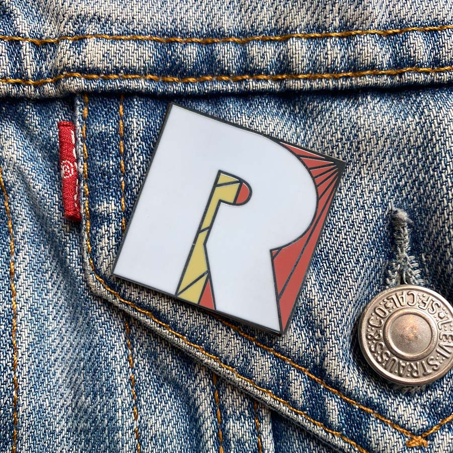 Initial R Enamel Pin