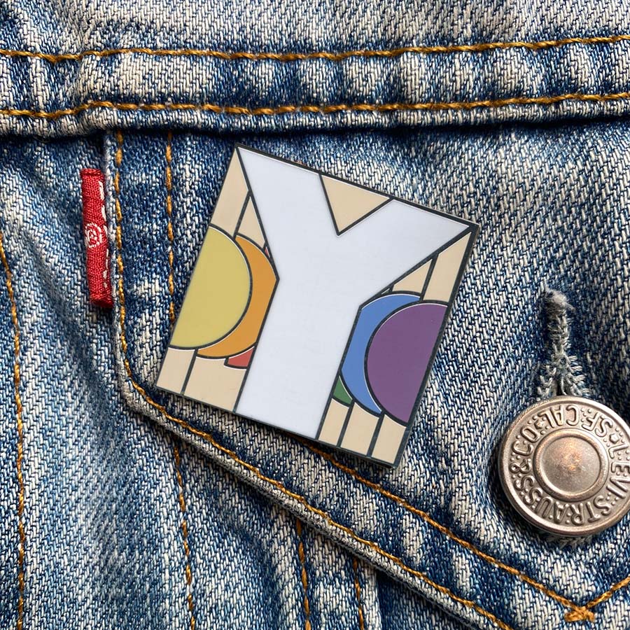 Initial Y Enamel Pin