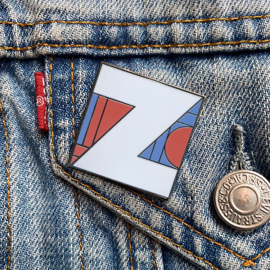 Initial Z Enamel Pin