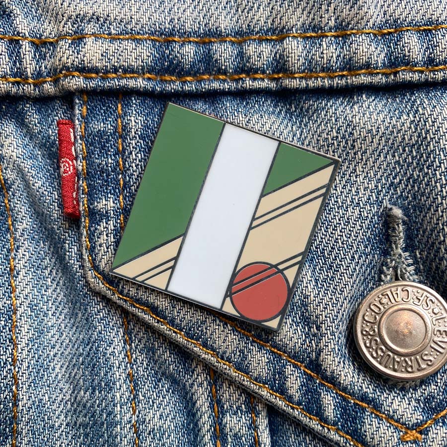 Initial I Enamel Pin