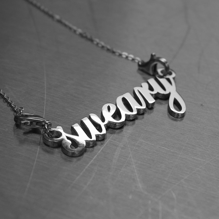 Sweary Solid Sterling Silver Pendant | Bag Charm